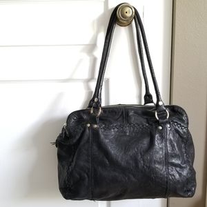 Lucky Brand Super Soft Stitched Black Leather Bag